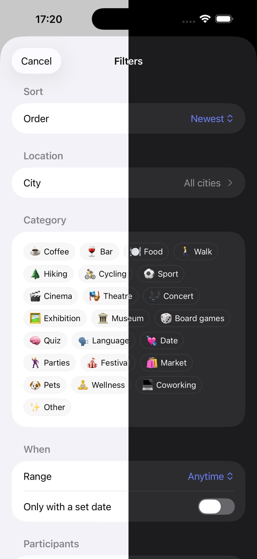 Filter down to your kind of plan