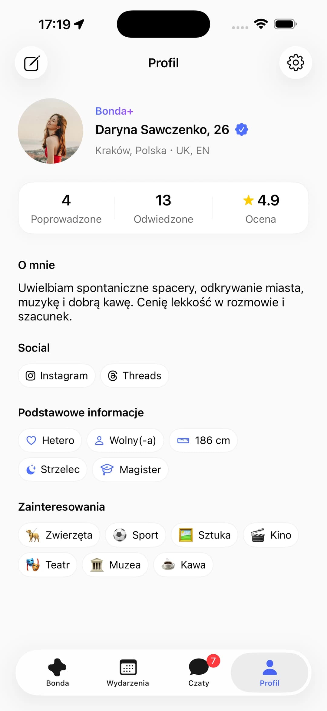 Profil, który przyciąga ludzi